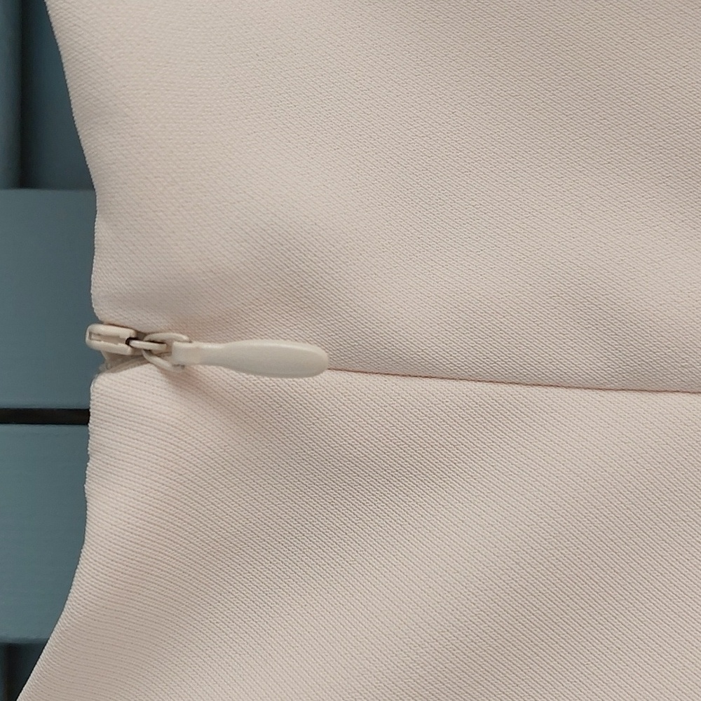 Zara Elegant Structured Dress In Cream - Picture 8 of 15